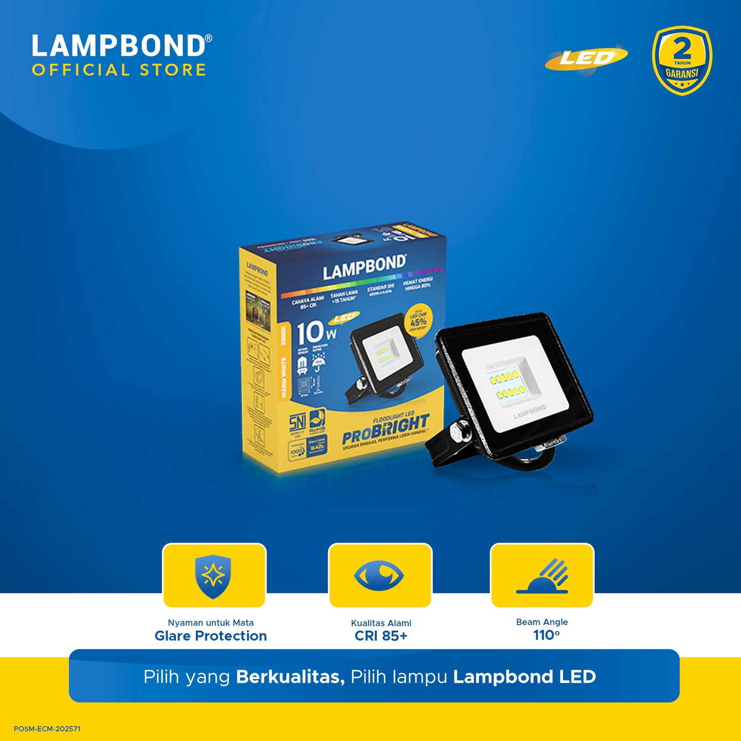 Lampbond® - Floodlight LED Probright 10 Watt - Warm White