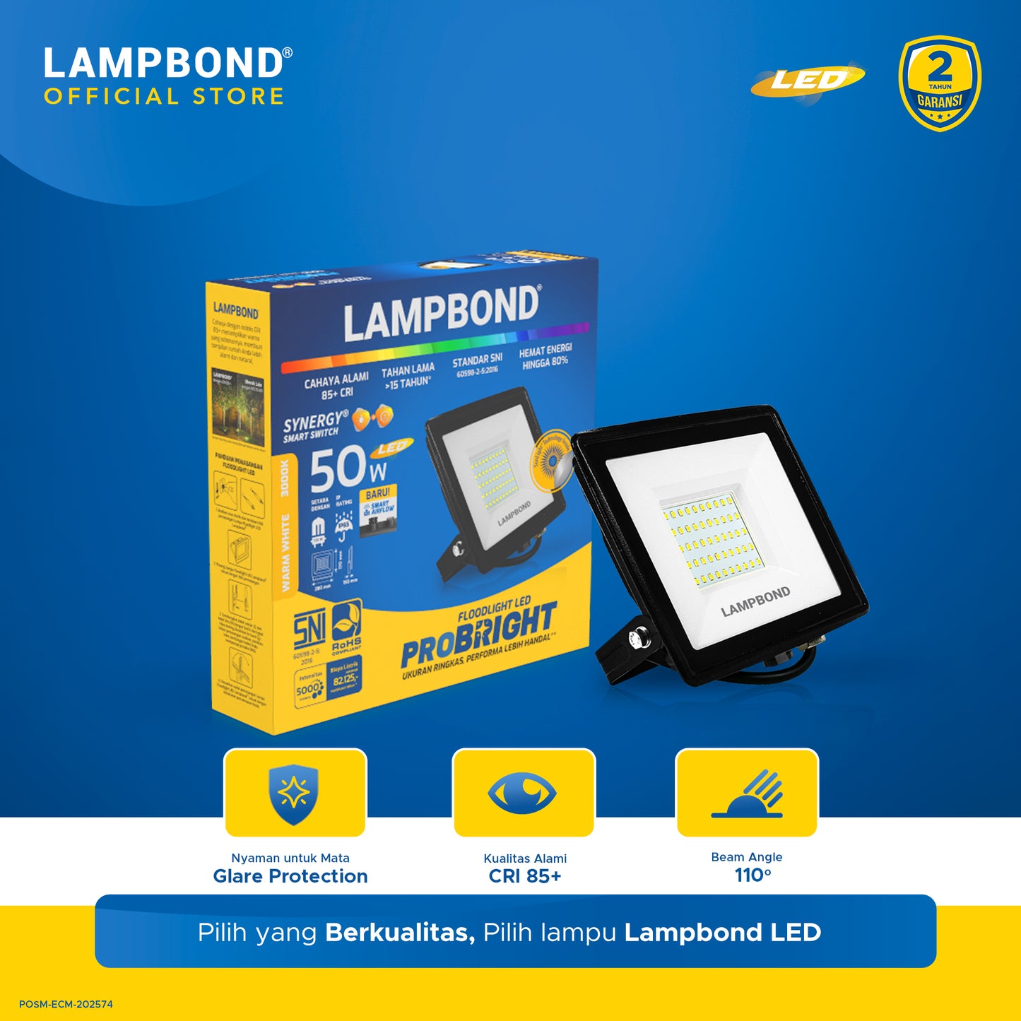 Lampbond® - Floodlight LED 50 Watt Sunlight  - Warm White