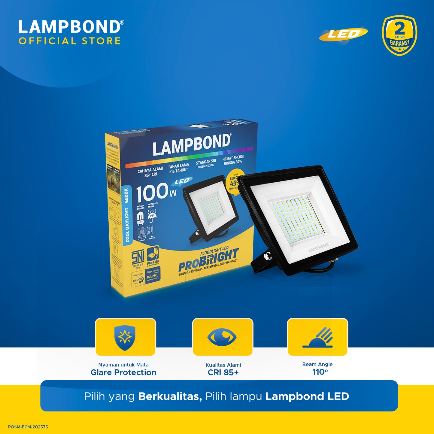 Lampbond® - Floodlight LED Probright  100 Watt - Cool Daylight