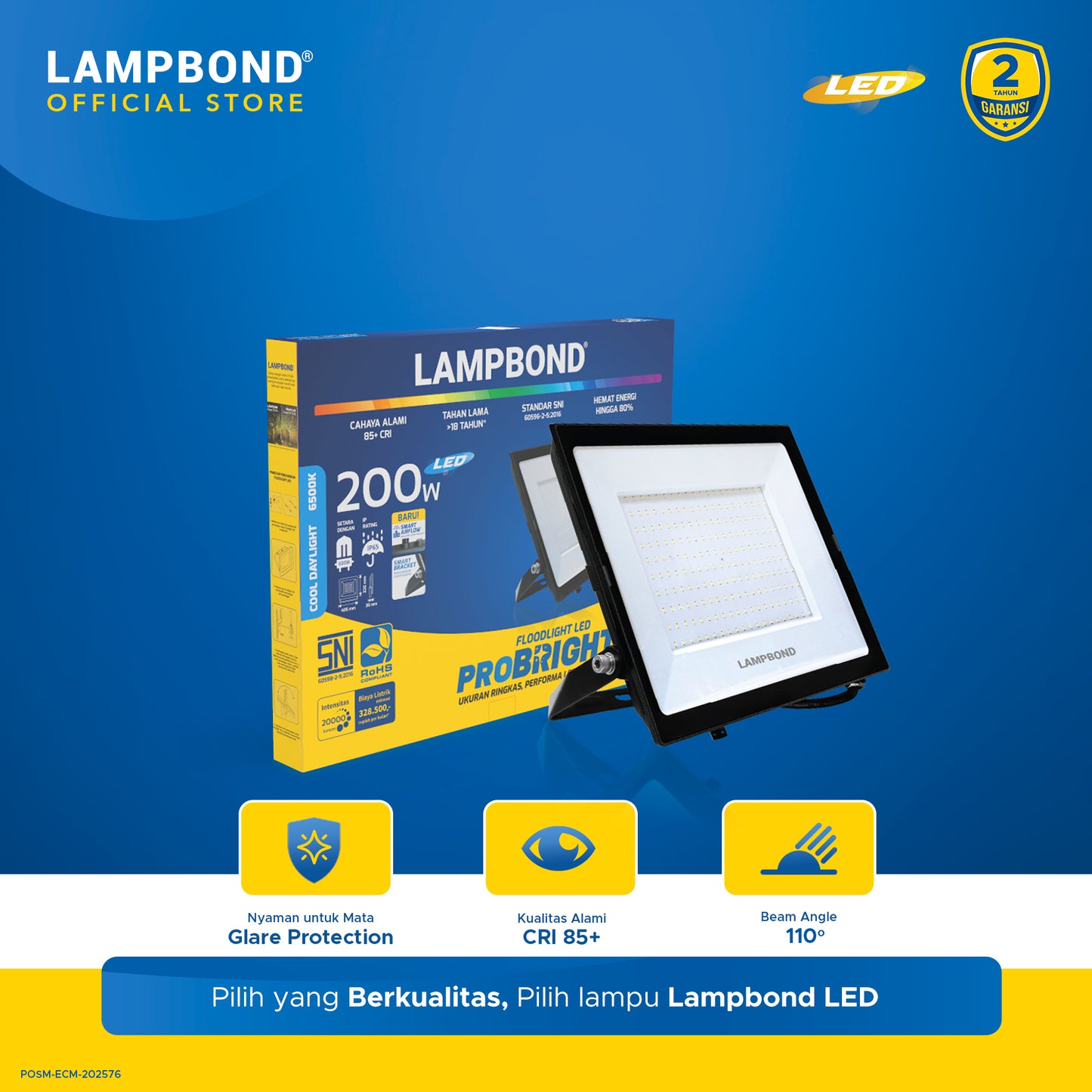Lampbond® - Floodlight LED 200 Watt  - Cool Daylight