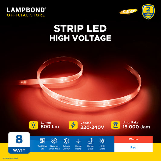 Lampbond® - Strip LED Slide In 8 Watt - Red