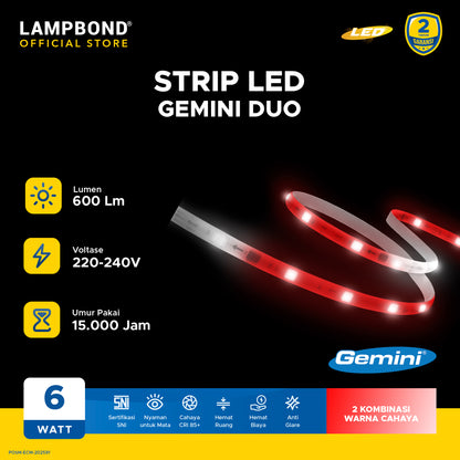 Lampbond® - Strip LED Gemini Duo 6 Watt - Blue