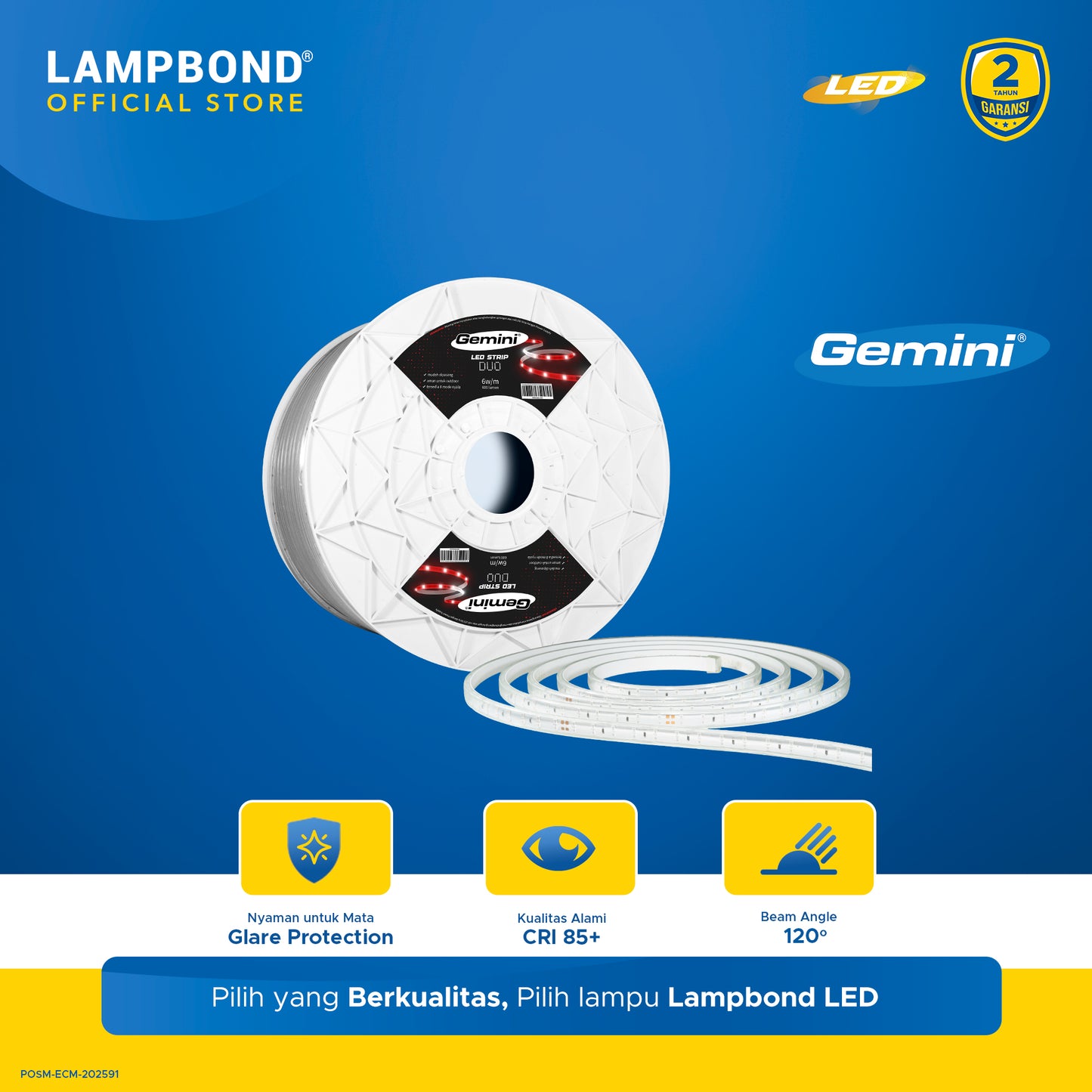 Lampbond® - Strip LED Gemini Duo 6 Watt - Blue