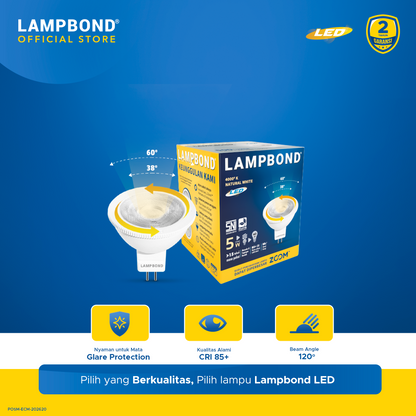 Lampbond® - Bohlam LED 5 Watt MR16 Zoom - Natural White