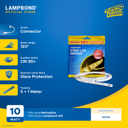 Lampbond® - Strip LED Indoor 10 Watt - Natural White