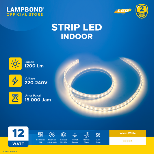 Lampbond® - Strip LED Indoor 12 Watt - Warm White
