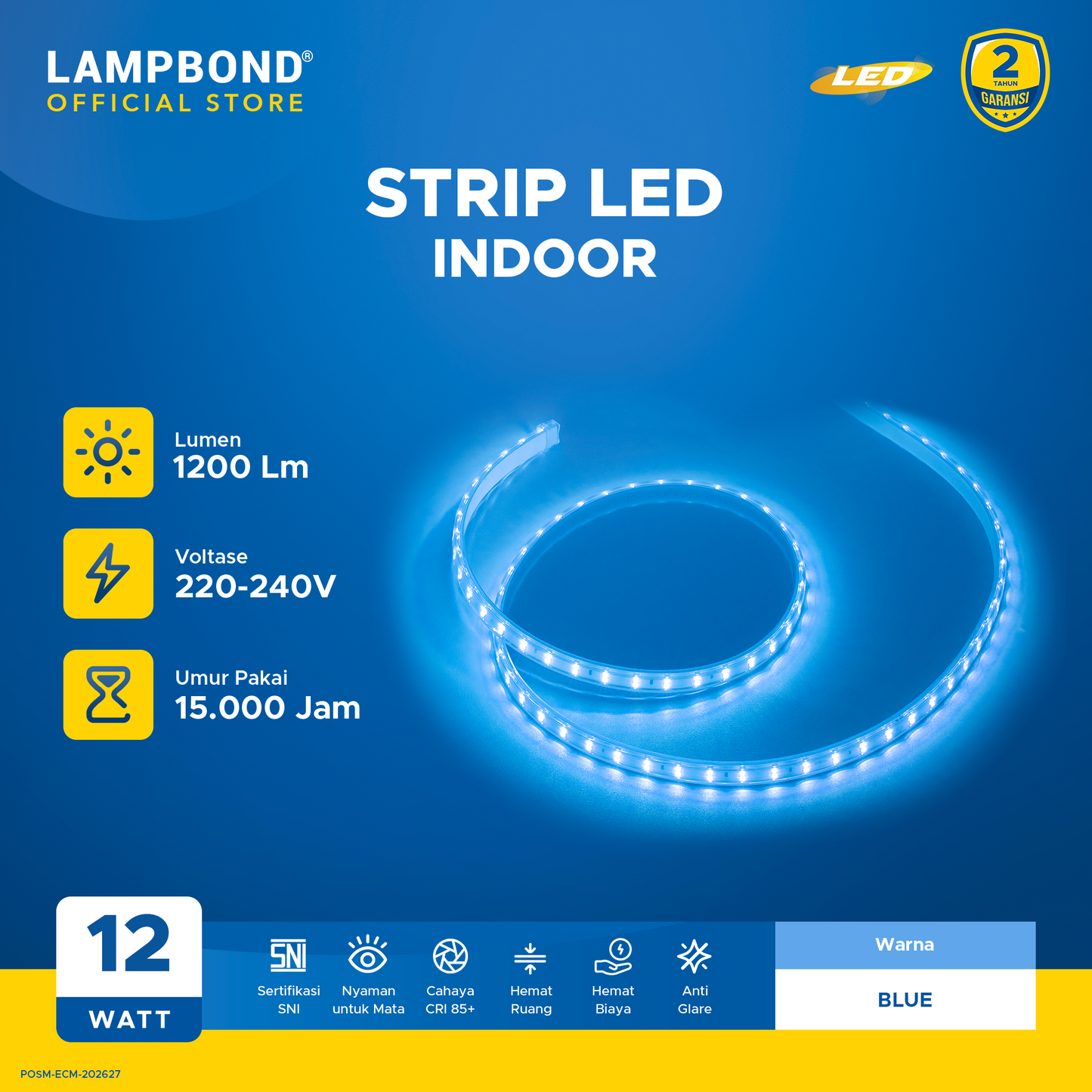 Lampbond® - Strip LED Indoor 12 Watt - Blue