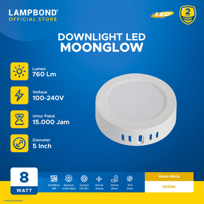 Lampbond® - Downlight LED Moonglow 8 Watt - Warm White - WH