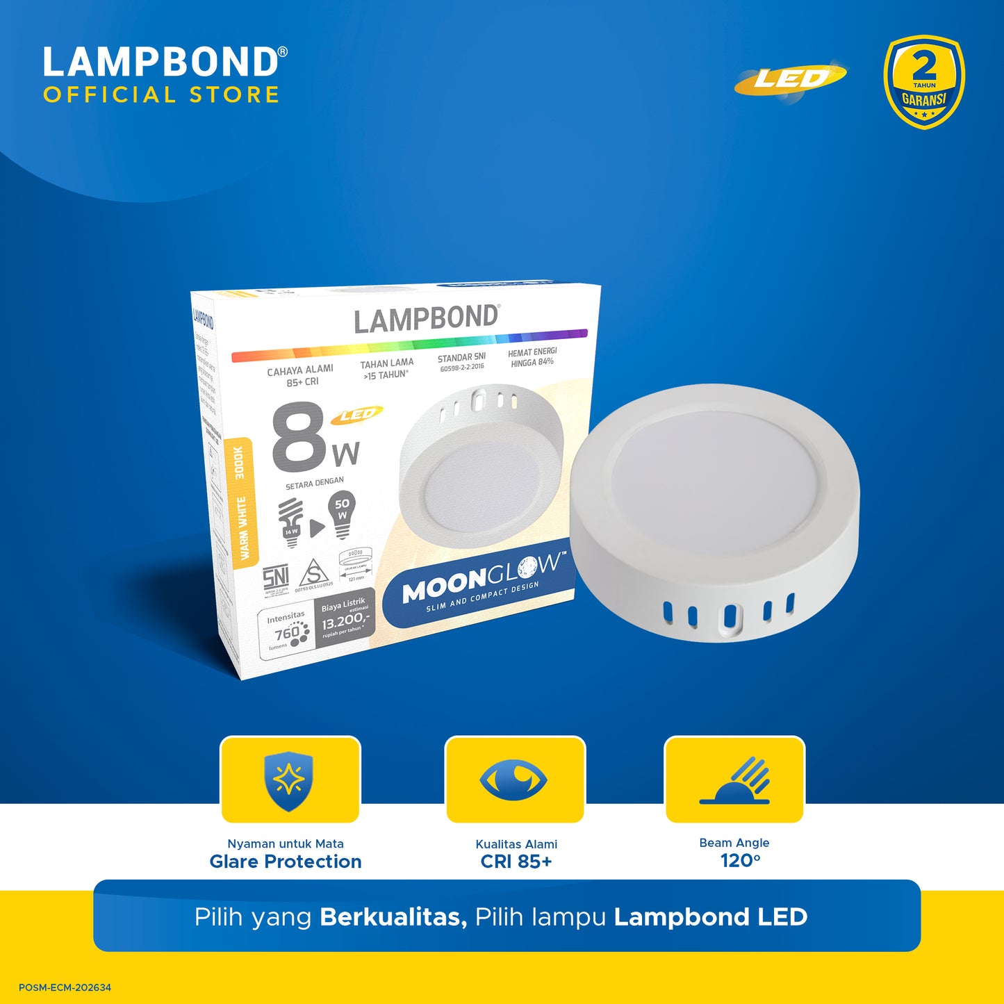 Lampbond® - Downlight LED Moonglow 8 Watt - Warm White - WH