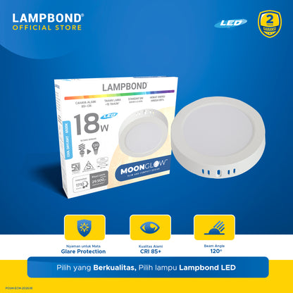 Lampbond® - Downlight LED Moonglow 18 Watt - Cool Daylight - WH