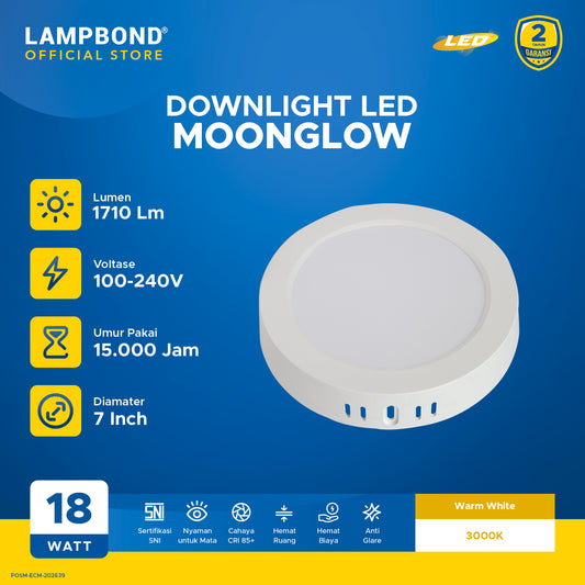 Lampbond® - Downlight LED Moonglow 18 Watt - Warm White - WH