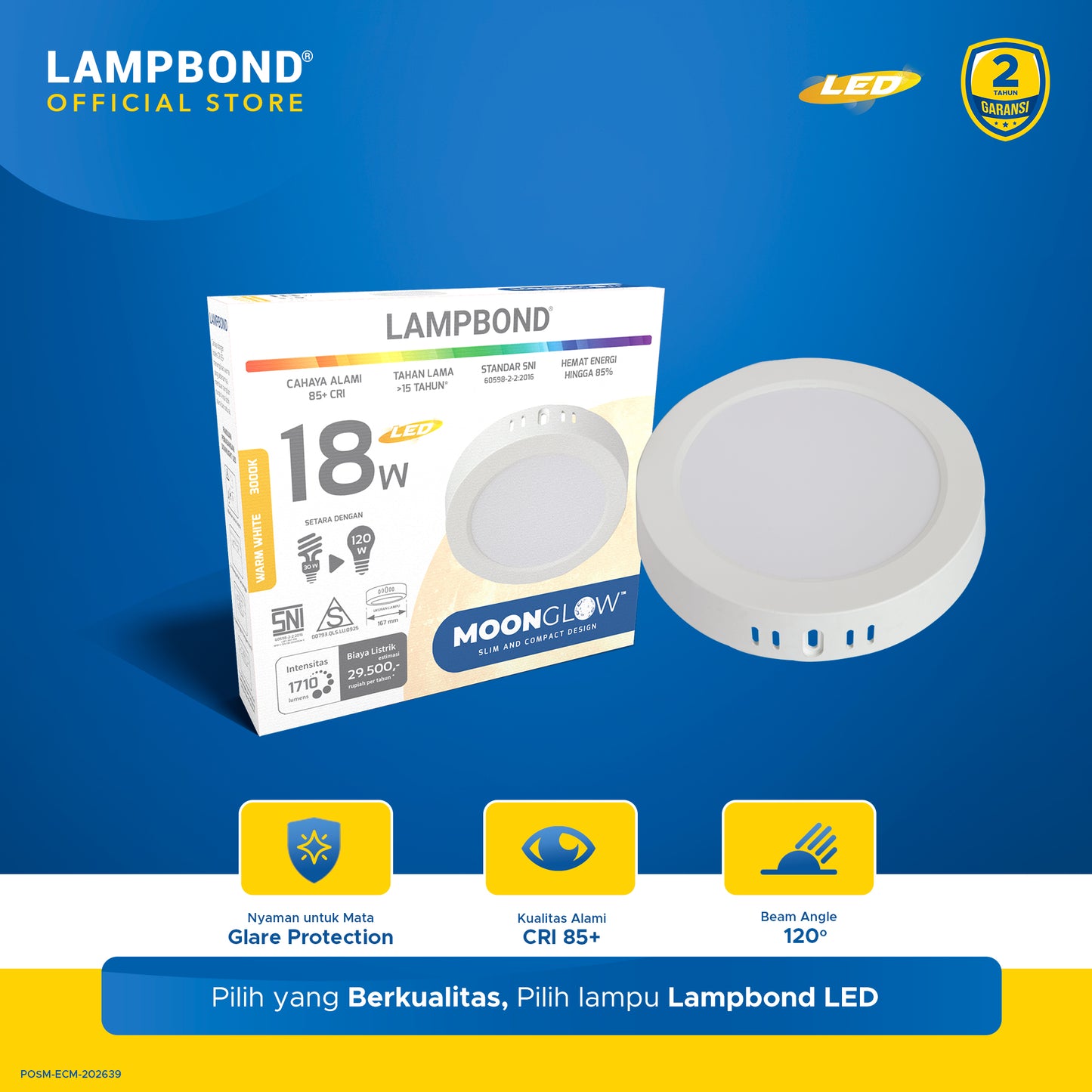 Lampbond® - Downlight LED Moonglow 18 Watt - Warm White - WH