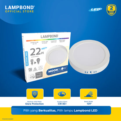 Lampbond® - Downlight LED Moonglow 22 Watt - Cool Daylight - WH