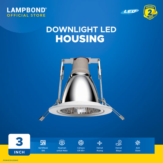 Lampbond® - Downlight LED Housing 3 Inch - Max 12 Watt