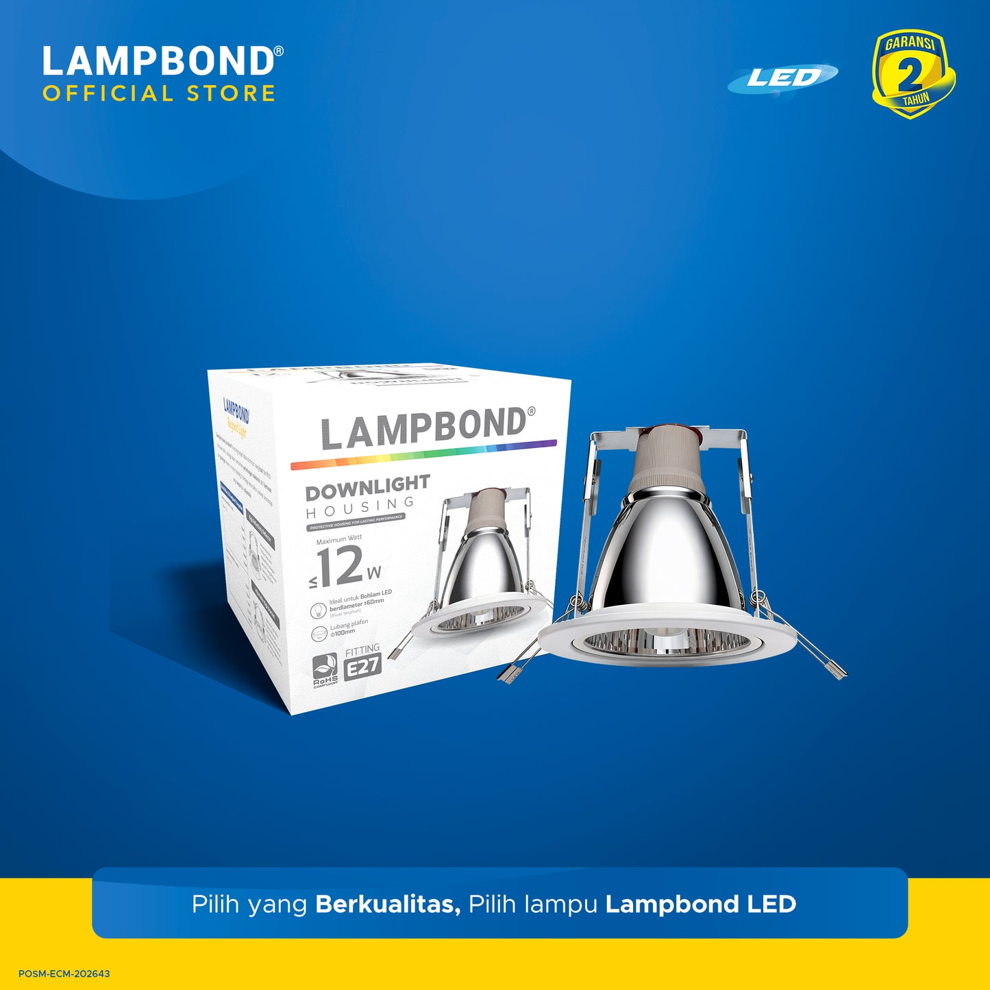 Lampbond® - Downlight LED Housing 3 Inch - Max 12 Watt