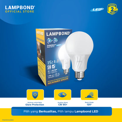 Lampbond® - Bohlam LED Microwave Sensor Synergy Smart Switch 15 Watt - Cool Daylight