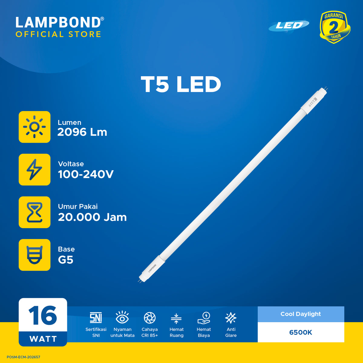 Lampbond® - Tube 5 (T5) - 16 Watt - Cool Daylight