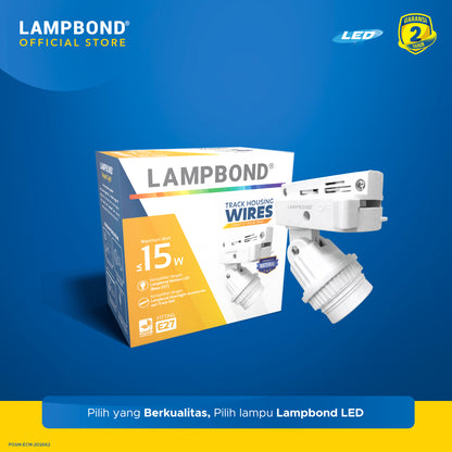Lampbond® - Tracklight LED Housing - Wires White