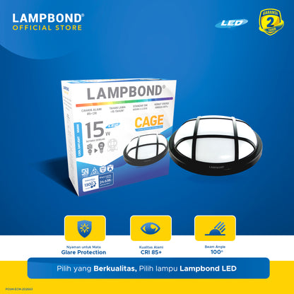 Lampbond® - Wall LED Cage 15 Watt - Cool Daylight