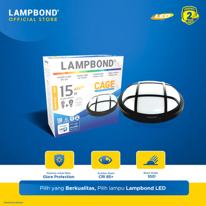 Lampbond® - Wall LED Cage 15 Watt - Warm White