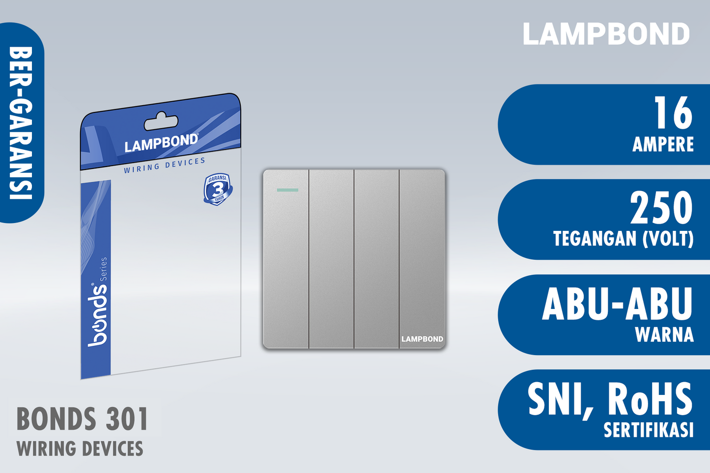 Lampbond® -  Bonds - 301 - Sakelar 4-Device 1-Arah - GR