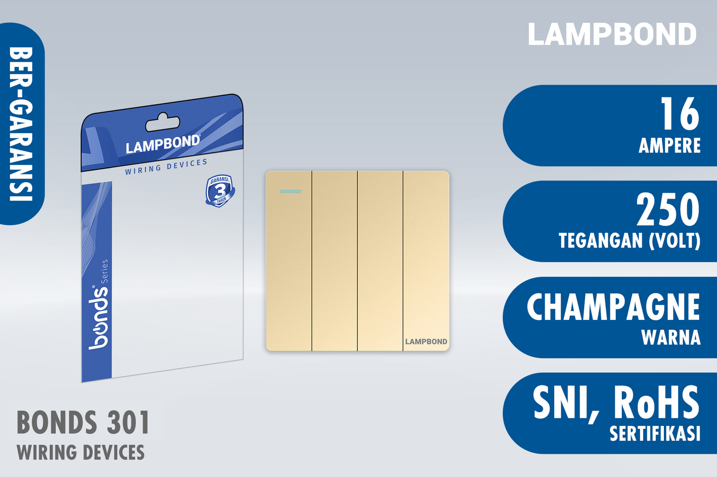 Lampbond® -  Bonds - 301 - Sakelar 4-Device 1-Arah - CH