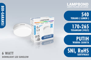 Lampbond® - Downlight LED SunGlow 6 Watt  - Cool Daylight