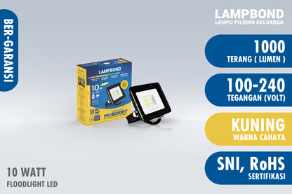 Lampbond® - Floodlight LED Probright 10 Watt - Warm White