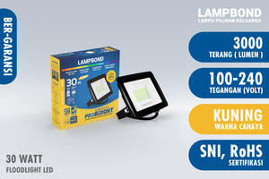 Lampbond® - Lampu Floodlight LED  30 Watt - Warm White