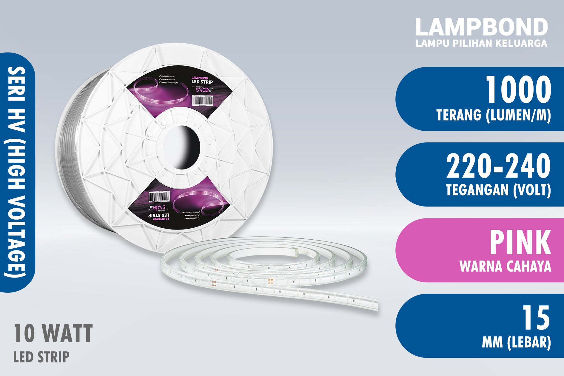 Lampbond® - Strip LED 10 Watt - Pink